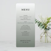 Menu de mariage élégant Taupe (Debout devant)