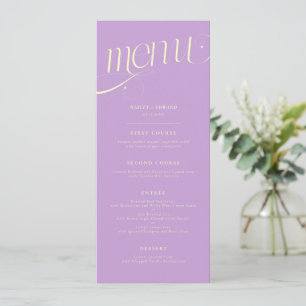 Menu de mariage élégant tourbillon Wisteria
