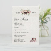 Menu de mariage élégant Viking Norrois (Debout devant)