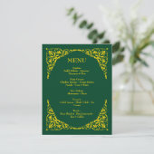 Menu de mariage Emerald Elegance (Debout devant)