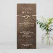 Menu de mariage en bois (Debout devant)