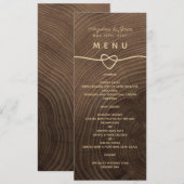 Menu de mariage en bois (Devant / Derrière)