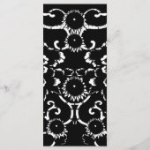 Menu de mariage en damas noir (Dos)