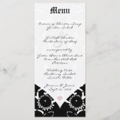 Menu de mariage en damas noir (Devant)