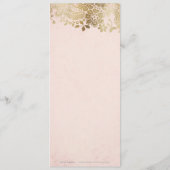 Menu de mariage en dentelle vintage et élégant (Dos)