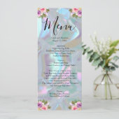 Menu de mariage en faux nacre (Debout devant)