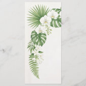 Menu de mariage en marbre avec feuilles de palmier (Dos)
