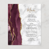 Menu de mariage en marbre d'agate dorée de Bourgog (Devant)
