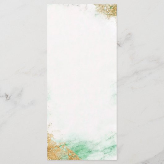 Menu de mariage en marbre Luxe Classique (Dos)