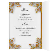 Menu de mariage en or blanc (Intérieur (Gauche))