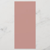 Menu de mariage en or rose, texte espagnol (Dos)