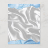 Menu de mariage en soie bleu bébé argenté agate Bu (Dos)