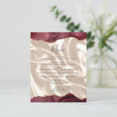 Menu de mariage en soie d'agate dorée de Bourgogne (Debout devant)