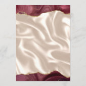 Menu de mariage en soie d'agate dorée de Bourgogne (Dos)