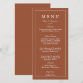 Menu de mariage en terre cuite (Devant / Derrière)