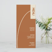Menu de mariage en terre cuite Arch Tan (Debout devant)