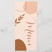 Menu de mariage en terre cuite bronzée moderne (Devant)