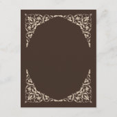 Menu de mariage Espresso Luxe marron et beige (Dos)