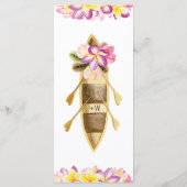 Menu de mariage estival tropical floral élégant (Dos)