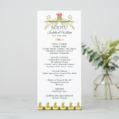 Menu de mariage estival tropical floral élégant (Debout devant)