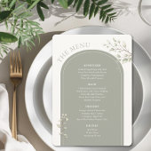 Menu de mariage et carton de placement