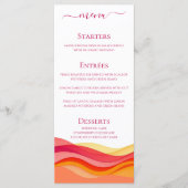 Menu de mariage et de bar pour le dîner avec les v (Devant)