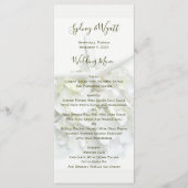 Menu de mariage étoile de mer grand blanc Jardin a (Devant)