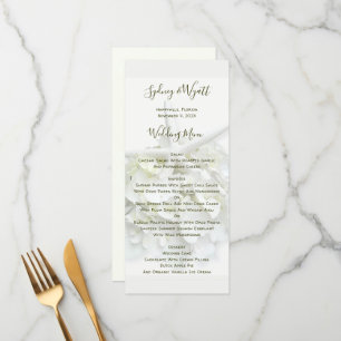 Menu de mariage étoile de mer grand blanc Jardin a