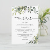 Menu de mariage Eucalyptus (Debout devant)