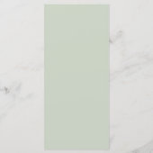 Menu de mariage eucalyptus vert sauge rustique (Dos)
