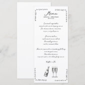 Menu de mariage fantaisiste (Devant / Derrière)