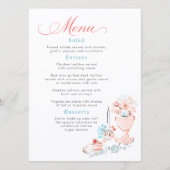 Menu de mariage fantaisiste funky dessiné à la mai (Devant)