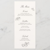 Menu de mariage fantaisiste illustré (Devant)