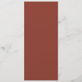 Menu de mariage fleur de citrouille automne papier (Dos)