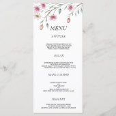 Menu de mariage fleur de printemps lilas menthe bl (Devant)