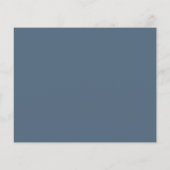 Menu de mariage fleurs botaniques bleues blanches (Dos)