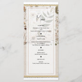 Menu de mariage Fleurs botaniques de la beauté de  (Devant)