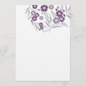 Menu de mariage - fleurs de cerisier (Dos)