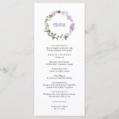 Menu de mariage Fleurs de Lilas Rustiques (Devant)