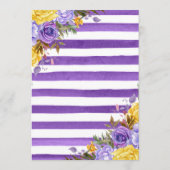 Menu de mariage Fleurs de printemps aquarelle Boho (Dos)