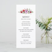 Menu de mariage Fleurs sauvages & Romance (Debout devant)