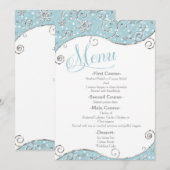 Menu de mariage Flocons de neige Tourbillons de l' (Devant / Derrière)