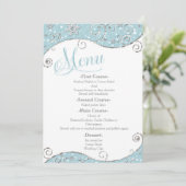 Menu de mariage Flocons de neige Tourbillons de l' (Debout devant)