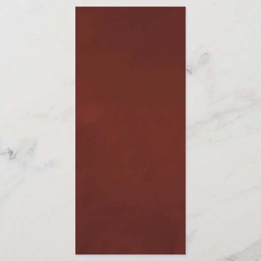 Menu de mariage floral à l'aquarelle (Dos)