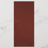 Menu de mariage floral aquarelle (Dos)