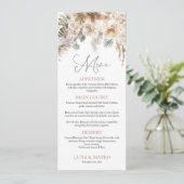 Menu de mariage floral Boho Terracotta (Debout devant)