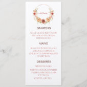Menu de mariage floral citrouille automne papier k (Devant)