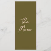 Menu de mariage floral crème des prairies dessiné (Dos)