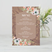 Menu de mariage floral d'automne (Debout devant)