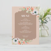 Menu de mariage floral d'automne (Debout devant)